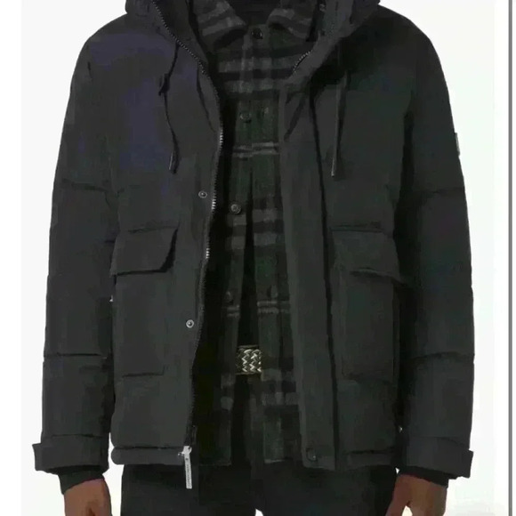 With flaw Andrew Marx Ingram Water Resistant Hooded Down Coat - Picture 2 of 7